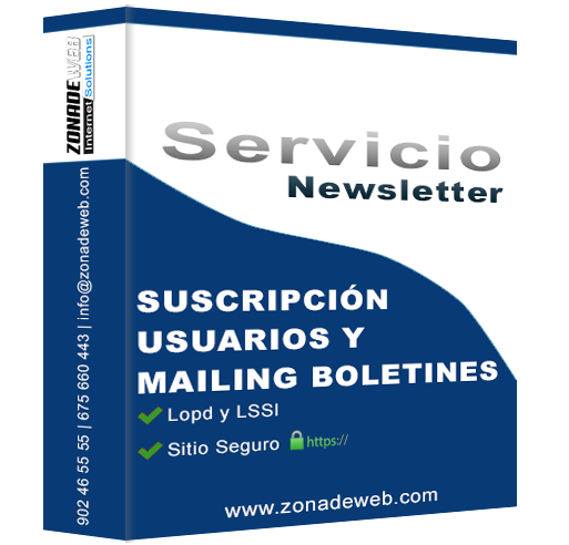 Suscripción de usuarios y mailing Boletines