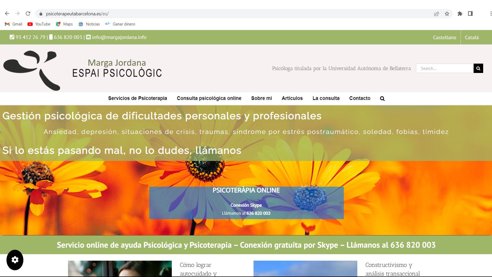 Psicoterapeuta Barcelona