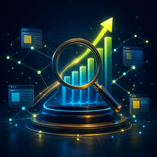 Ilustración de servicios Zonadeweb: seo